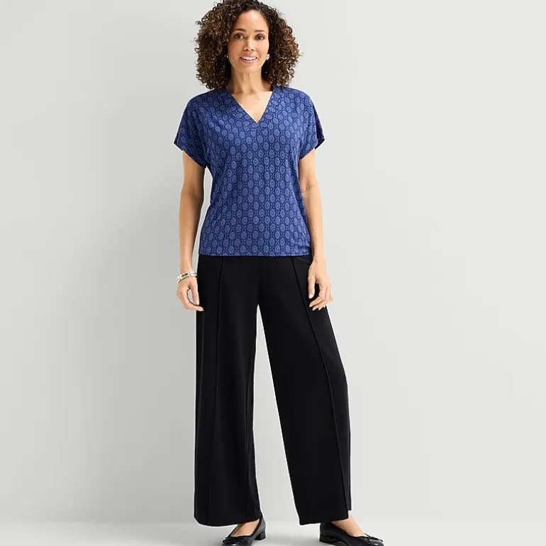 Liz Claiborne Womens V Neck Short Sleeve T-Shirt