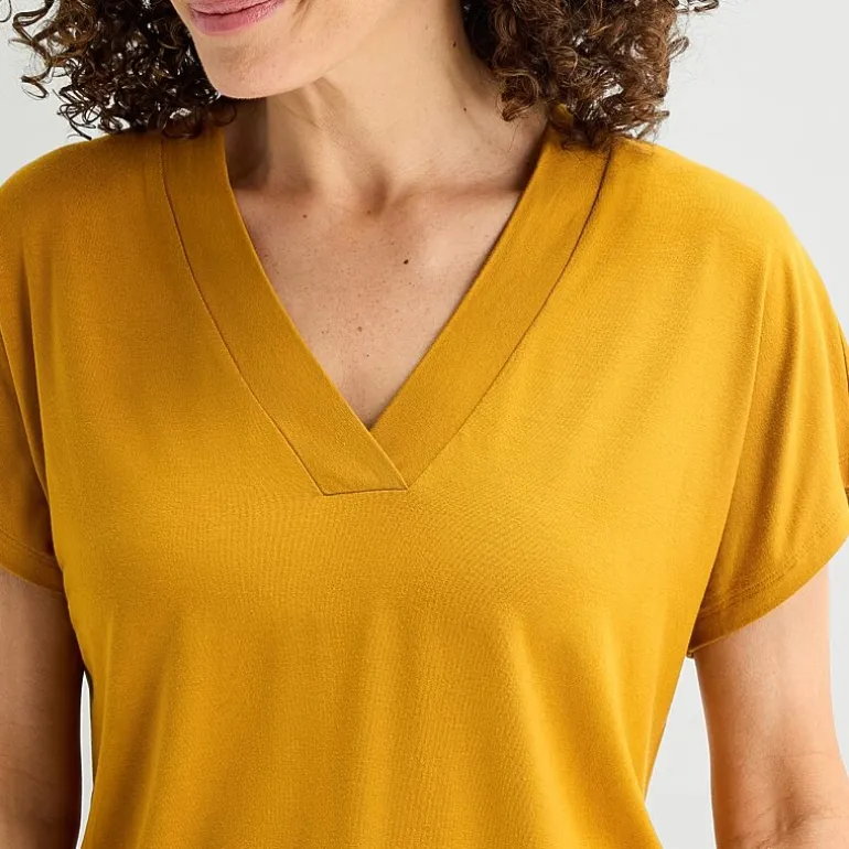 Liz Claiborne Womens V Neck Short Sleeve T-Shirt