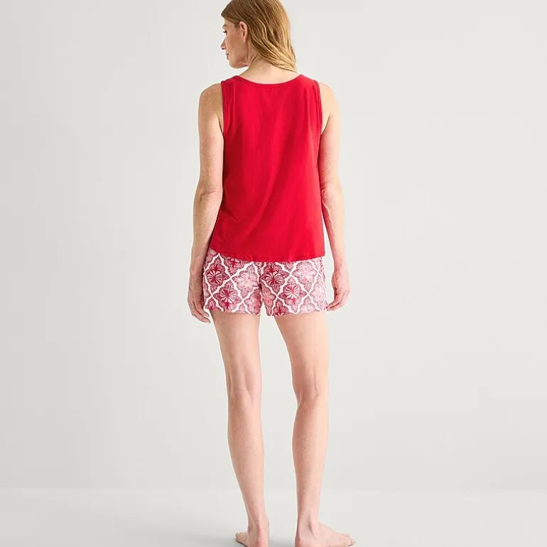 Liz Claiborne Womens V-Neck Sleeveless 2-pc. Tank Top Pajama Set