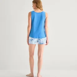 Liz Claiborne Womens V-Neck Sleeveless 2-pc. Tank Top Pajama Set
