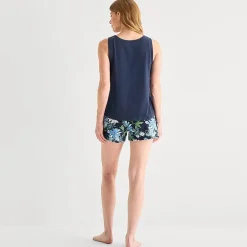 Liz Claiborne Womens V-Neck Sleeveless 2-pc. Tank Top Pajama Set