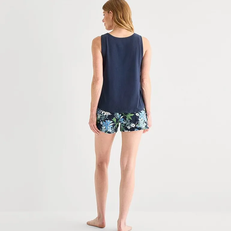 Liz Claiborne Womens V-Neck Sleeveless 2-pc. Tank Top Pajama Set