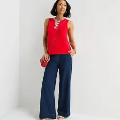 Liz Claiborne Womens V Neck Sleeveless Blouse