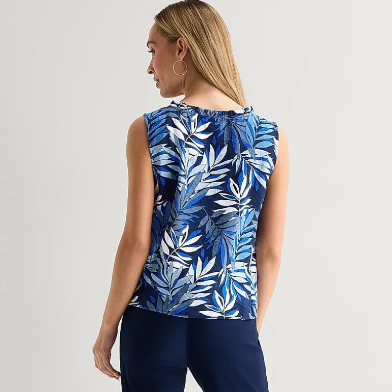 Liz Claiborne Womens V Neck Sleeveless Blouse