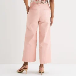 Liz Claiborne Womens Wide Leg Mid Rise Trouser