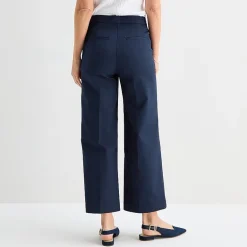 Liz Claiborne Womens Wide Leg Mid Rise Trouser
