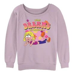 Lizzie Mcguire What Dreams Are Made Of Sweatshirt Womens Juniors Crew Neck Short Sleeve Sweatshirt