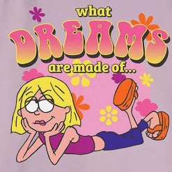 Lizzie Mcguire What Dreams Are Made Of Sweatshirt Womens Juniors Crew Neck Short Sleeve Sweatshirt