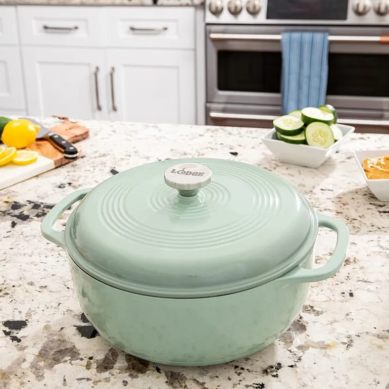 Lodge Cookware 6 Qt Enameled Cast Iron Dutch Oven