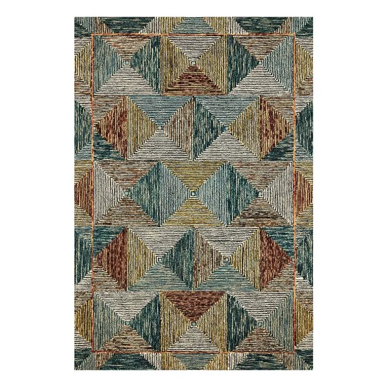 Loloi Spectrum Geometric Hooked Indoor Rectangular Accent Rug