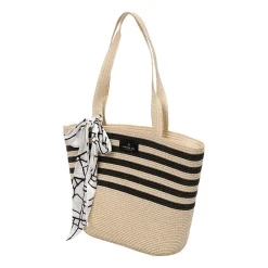 London Fog Straw Tote Bag