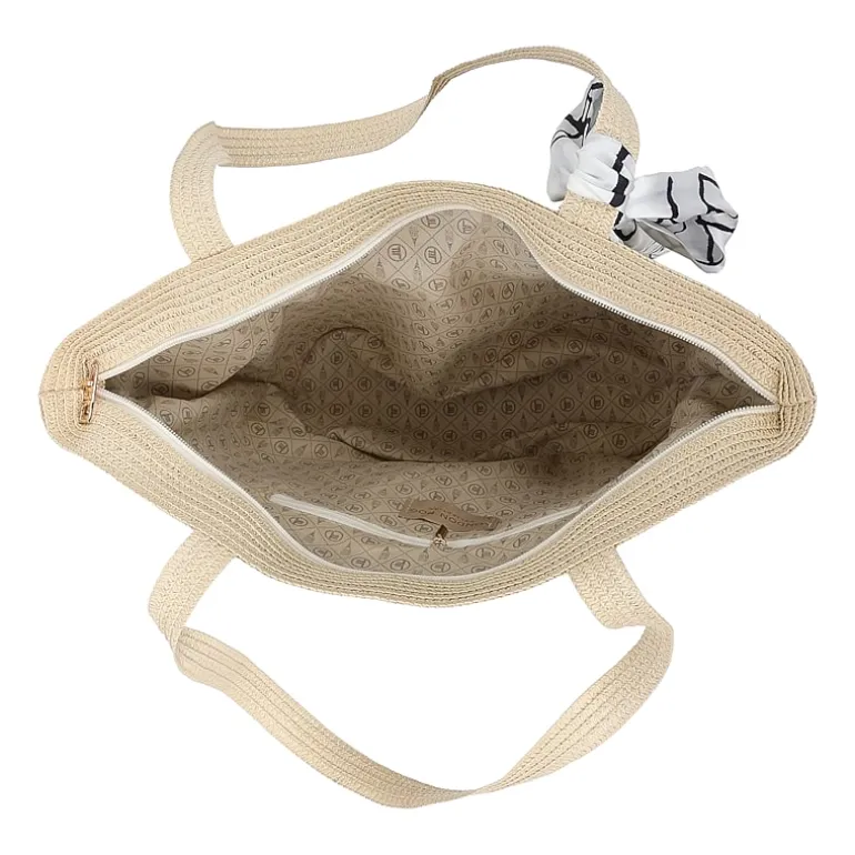 London Fog Straw Tote Bag