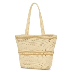 London Fog Woven Straw With Hat Set Tote Bag