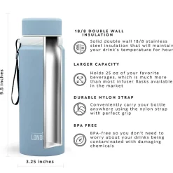 London Sip 25-oz. Water Bottle Tea Infuser