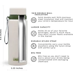 London Sip 25-oz. Water Bottle Tea Infuser