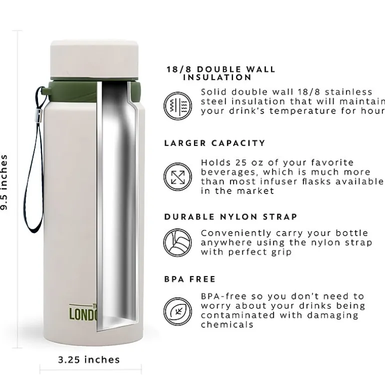 London Sip 25-oz. Water Bottle Tea Infuser