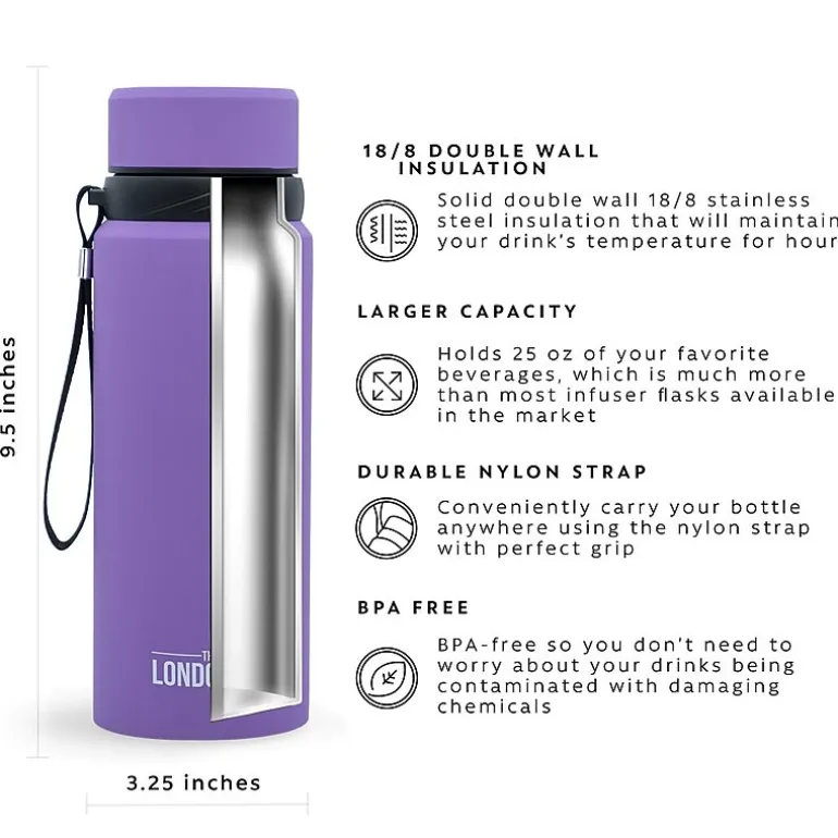 London Sip 25-oz. Water Bottle Tea Infuser
