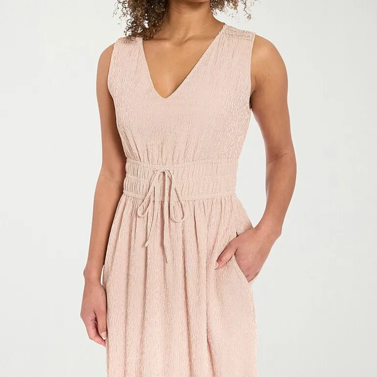 London Times Womens Petite V Neck Sleeveless Maxi Dress