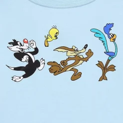 Looney Toons Baby Tee Womens Juniors Crew Neck Short Sleeve Fitted Looney Tunes Graphic T-Shirt