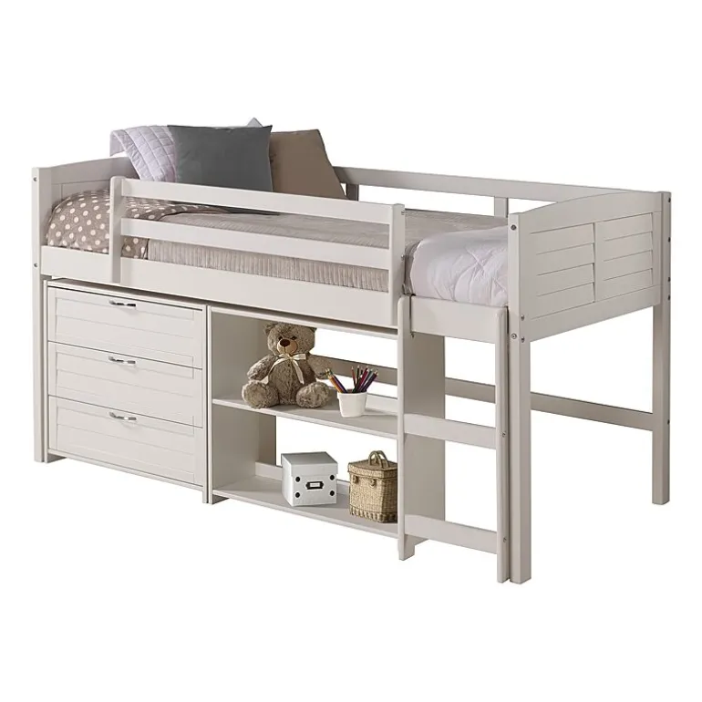 Louver Twin Modular Low Loft Bed - Group C