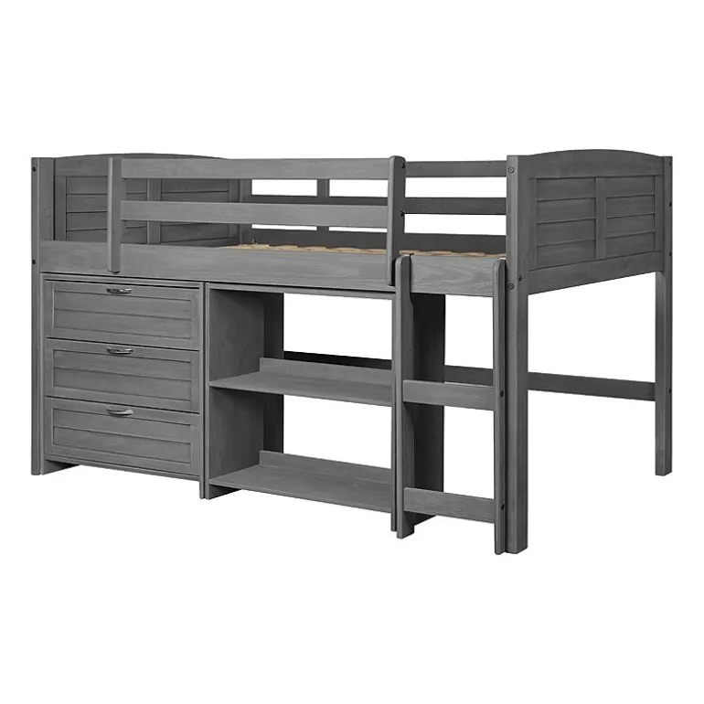 Louver Twin Modular Low Loft Bed - Group C
