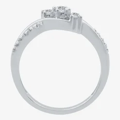 Love Lives Forever 1/3 CT.T.W. Natural Diamond 10K Gold 3-Stone Promise Ring