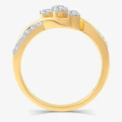Love Lives Forever 1/3 CT.T.W. Natural Diamond 10K Gold 3-Stone Promise Ring