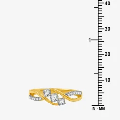 Love Lives Forever 1/3 CT.T.W. Natural Diamond 10K Gold 3-Stone Promise Ring