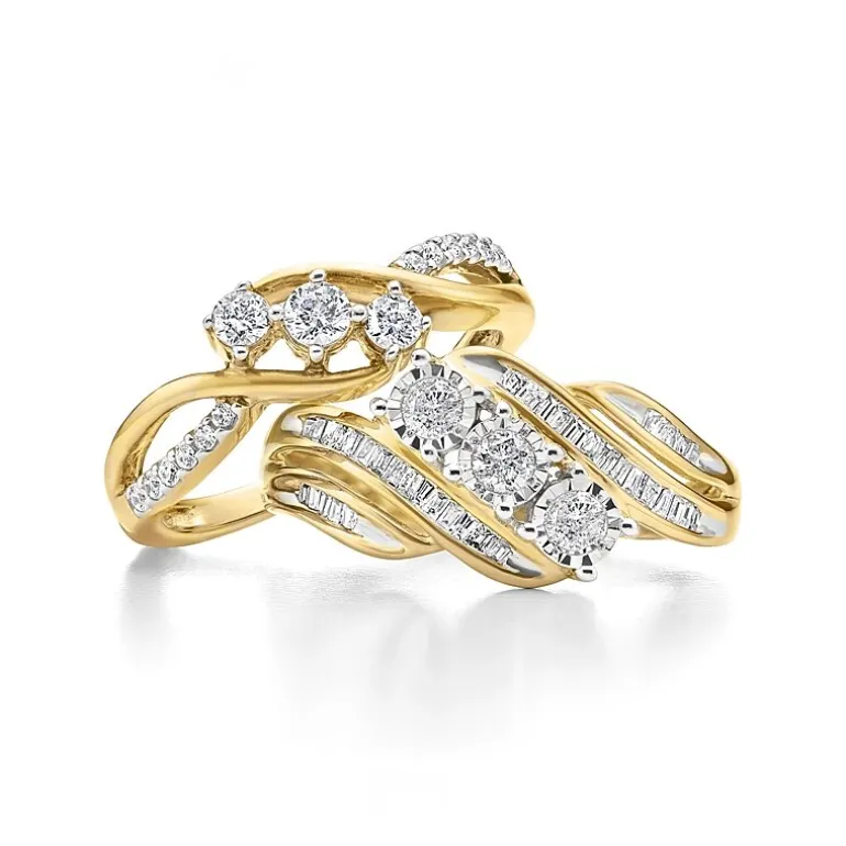 Love Lives Forever 1/3 CT.T.W. Natural Diamond 10K Gold 3-Stone Promise Ring