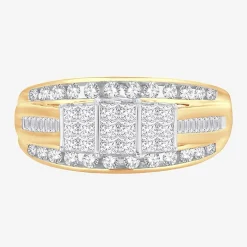 Love Lives Forever 1 CT.T.W. Natural Diamond Side Stone 3-Stone Engagement Ring in 10K or 14K Gold