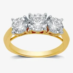 Love Lives Forever 1 CT.T.W. Natural Diamond 3-Stone Engagement Ring in 10K or 14K Gold