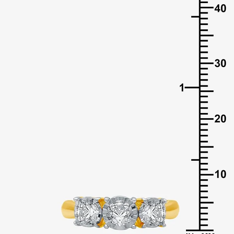 Love Lives Forever 1 CT.T.W. Natural Diamond 3-Stone Engagement Ring in 10K or 14K Gold
