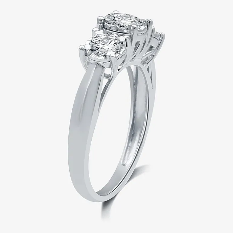 Love Lives Forever 1 CT.T.W. Natural Diamond 3-Stone Engagement Ring in 10K or 14K Gold