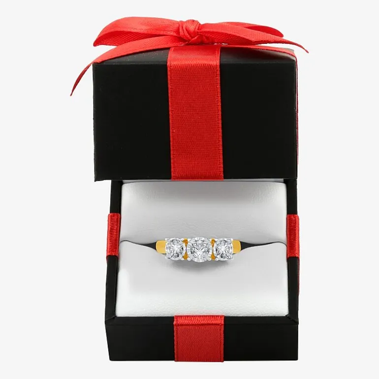 Love Lives Forever 1 CT.T.W. Natural Diamond 3-Stone Engagement Ring in 10K or 14K Gold