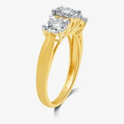 Love Lives Forever 1 CT.T.W. Natural Diamond 3-Stone Engagement Ring in 10K or 14K Gold