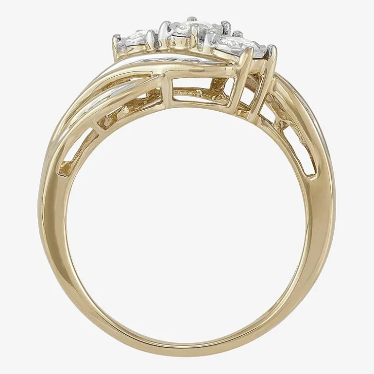Love Lives Forever 1/2 CT.T.W. Round White Natural Diamond 10K Gold 3-Stone Ring
