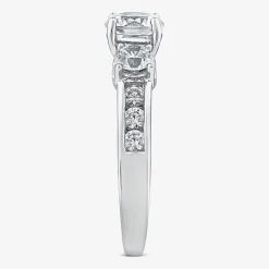 Love Lives Forever (G / Si1-Si2) Womens 2 CT. T.W. Lab Grown White Diamond 10K Gold Round Side Stone 3-Stone Engagement Ring