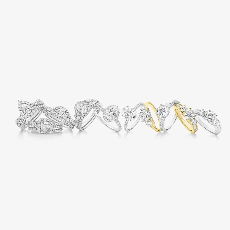 Love Lives Forever (G / Si1-Si2) Womens 2 CT. T.W. Lab Grown White Diamond 10K Gold Round 3-Stone Engagement Ring
