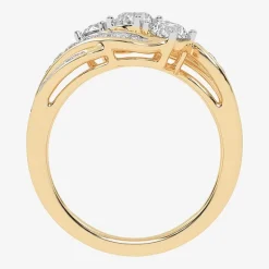 Love Lives Forever (G / Vs2-Si1) Womens 1 1/2 CT. T.W. Lab Grown White Diamond 10K Gold Side Stone 3-Stone Engagement Ring