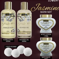 LOVERY™ Floral Jasmine Bath, Spa And Makeup Set