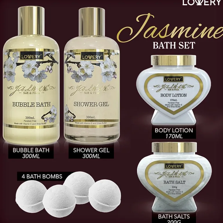 LOVERY™ Floral Jasmine Bath, Spa And Makeup Set