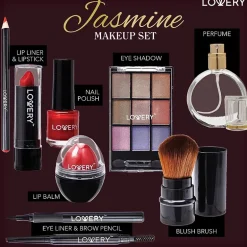 LOVERY™ Floral Jasmine Bath, Spa And Makeup Set