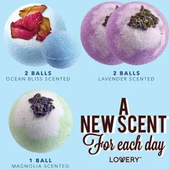 LOVERY™ Variety Bath Bombs Basket - 17pc Home Bath Gift Set
