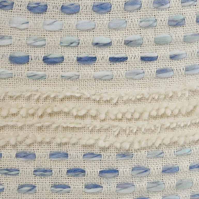 LR Home Eleanor 14" Handmade Cotton Blend Pouf