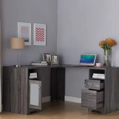 L-Shaped Storage Home Office Desk