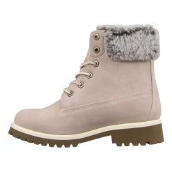 Lugz Womens Convoy Fur Block Heel Lace Up Boots
