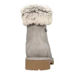 Lugz Womens Convoy Fur Block Heel Lace Up Boots