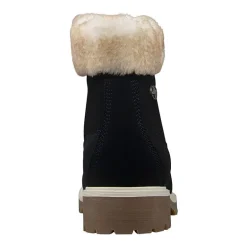 Lugz Womens Convoy Fur Block Heel Lace Up Boots