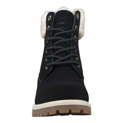 Lugz Womens Convoy Fur Block Heel Lace Up Boots