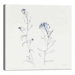 Lumaprints Shepherds Purse Stems I Blue Canvas Art